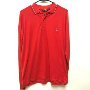 Pf Flyer Red VINTAGE Polo Size Medium Men's Long Sleeve VERY RARE